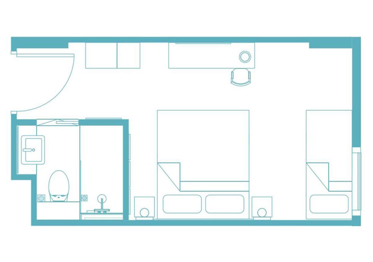 Dreibettzimmer mit 1 Queensize-Bett und 1 Schlafsofa